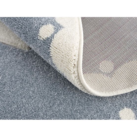 Kinder Teppich Crown - blau-weiß