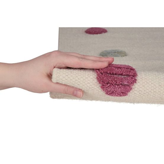 Kinder Teppich mit punkte - Creme-