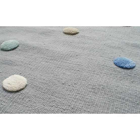 Kinder Teppich mit punkte - grau