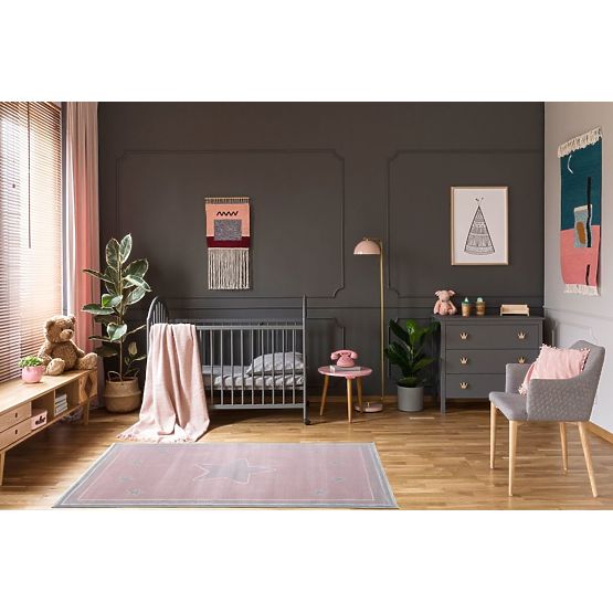 Kinder Teppich Princess Star- rosa