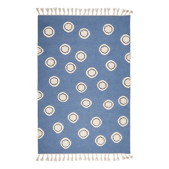 Kinder Teppich Ring - blau