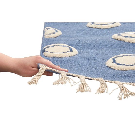 Kinder Teppich Ring - blau