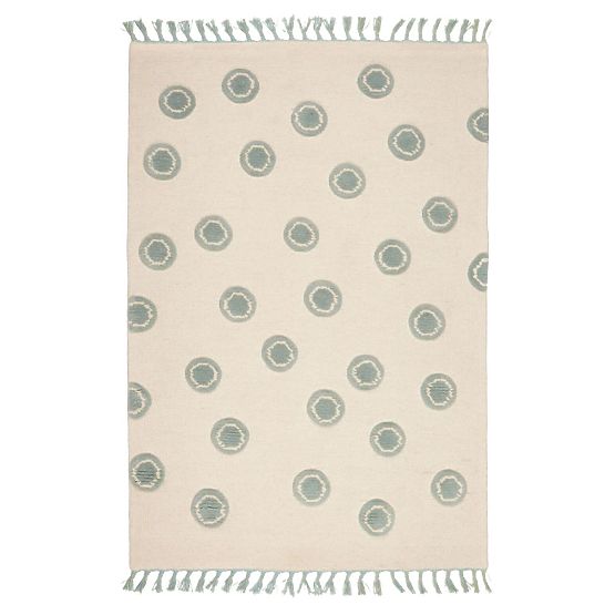 Kinder Teppich Ring - cremig-minze