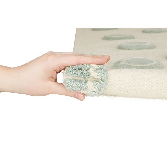 Kinder Teppich Ring - cremig-minze