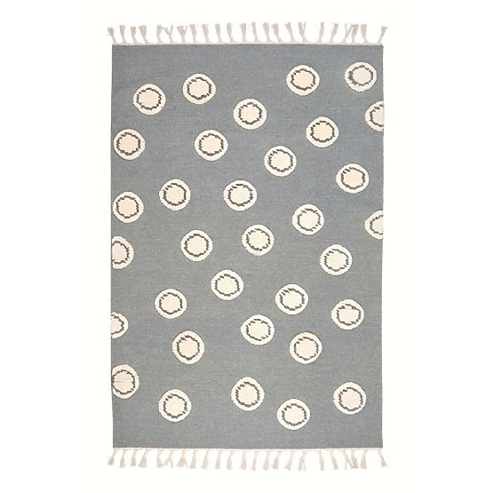Kinder Teppich Ring - grau