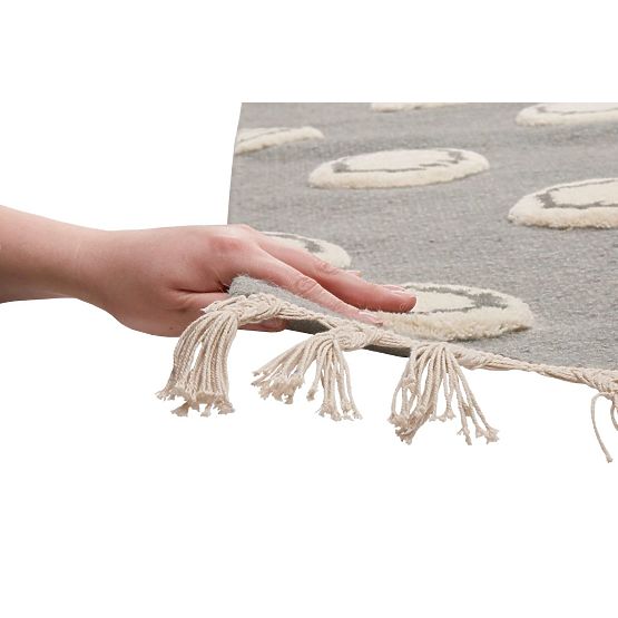 Kinder Teppich Ring - grau