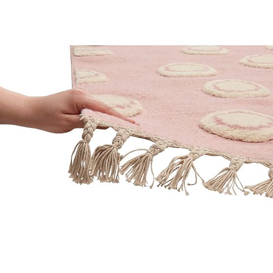 Kinder Teppich Ring - rosa