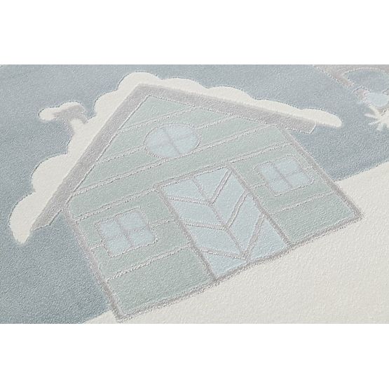 Kinder Teppich Scandic Home - grau-blau