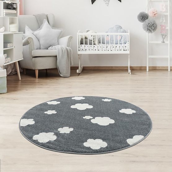 Kinder Teppich Sky Cloud - grau