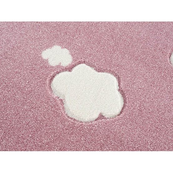 Kinder Teppich Sky Cloud - grau-pink