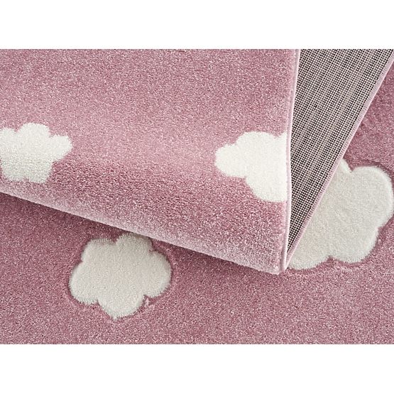 Kinder Teppich Sky Cloud - grau-pink