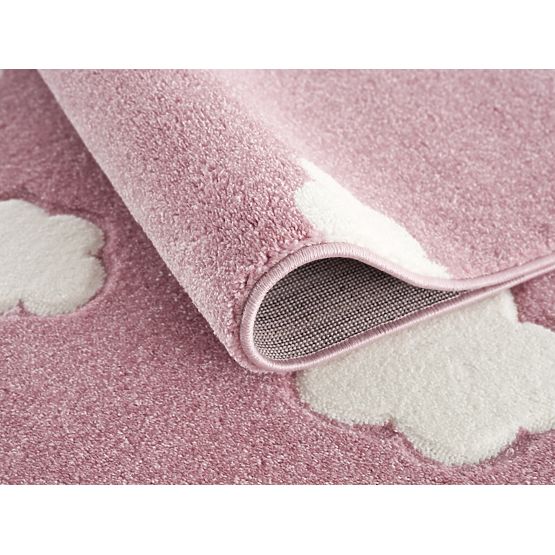 Kinder Teppich Sky Cloud - grau-pink