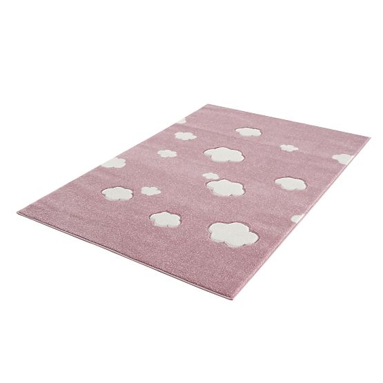 Kinder Teppich Sky Cloud - grau-pink