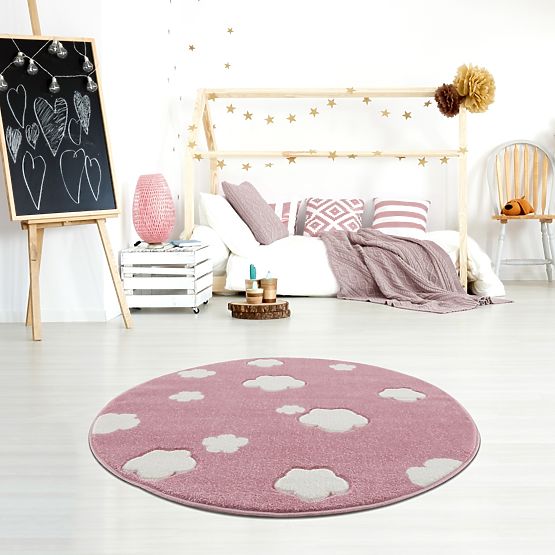 Kinder Teppich Sky Cloud - rosa