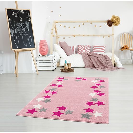 Kinder Teppich Spring Star - rosa