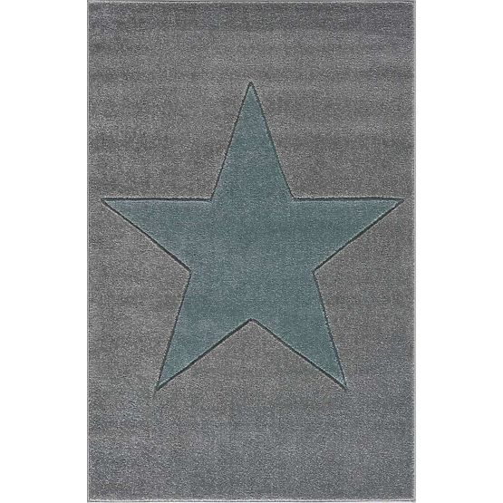 Kinder Teppich STAR silbergrau/ minze