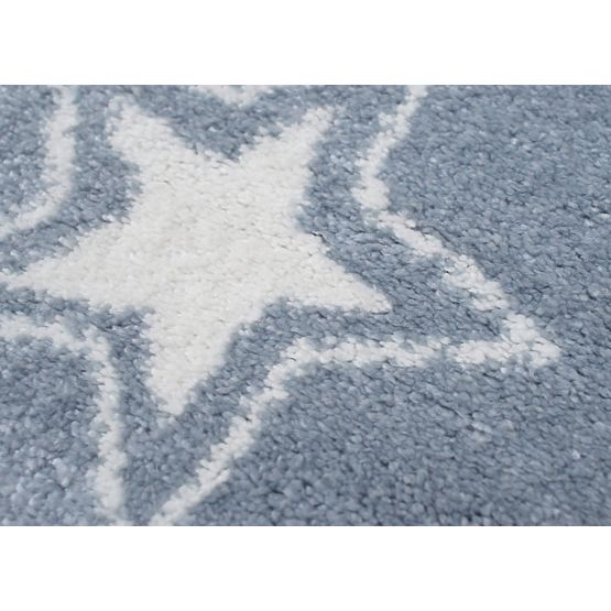 Kinder Teppich STARLIGHT blau/weiß
