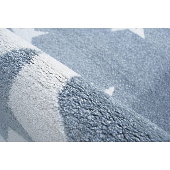 Kinder Teppich STARLIGHT blau/weiß