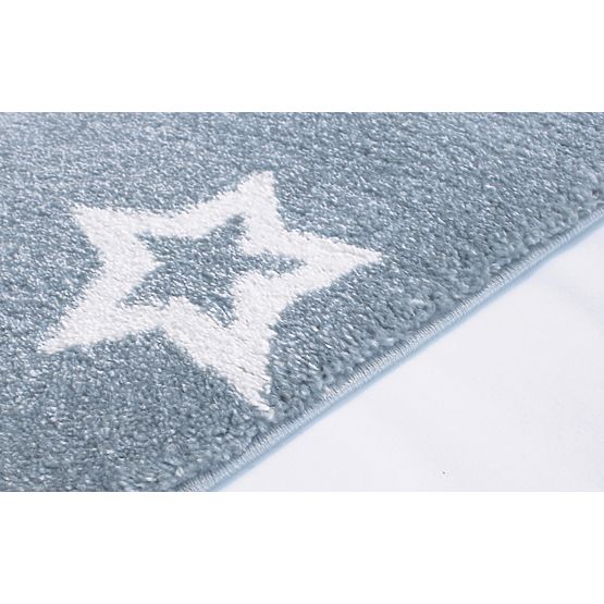 Kinder Teppich STARLIGHT blau/weiß