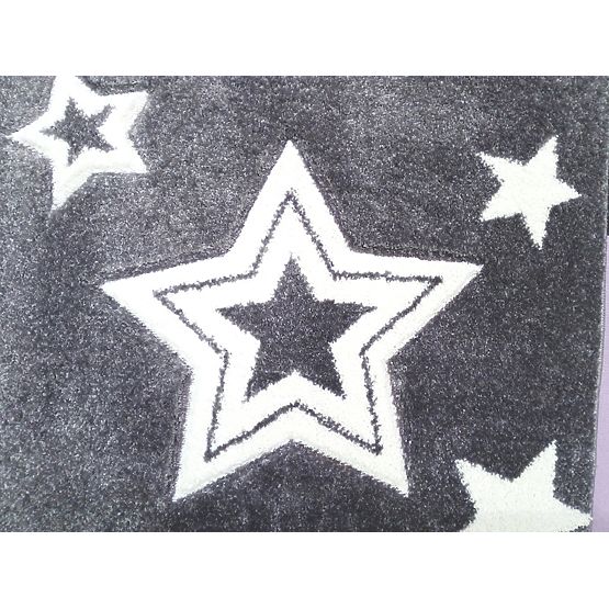 Kinder Teppich STARLIGHT grau/weiß