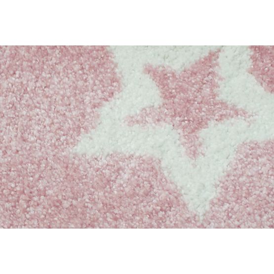 Kinder Teppich STARLIGHT rosa/weiß