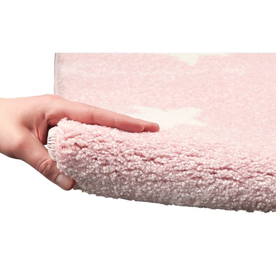 Kinder Teppich STARLIGHT rosa/weiß