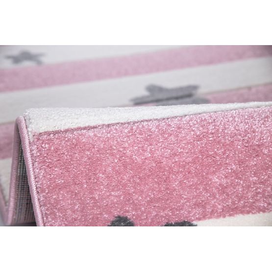 Kinder Teppich STARS STRIPES rosa