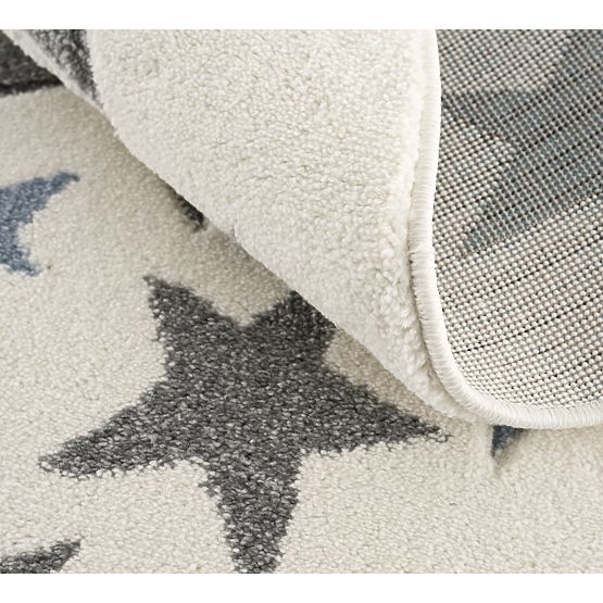 Kinder Teppich Stella Round - cremeblau