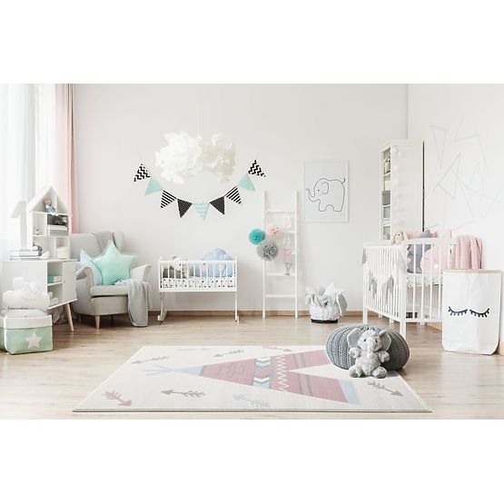 Kinder Teppich Tipi - cremerosa