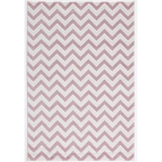 Kinder Teppich Zick - rosa creme