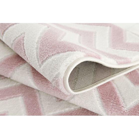 Kinder Teppich Zick - rosa creme