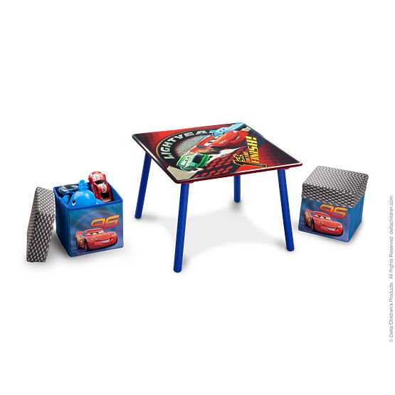 Kinder-Tischset mit Hockern Cars