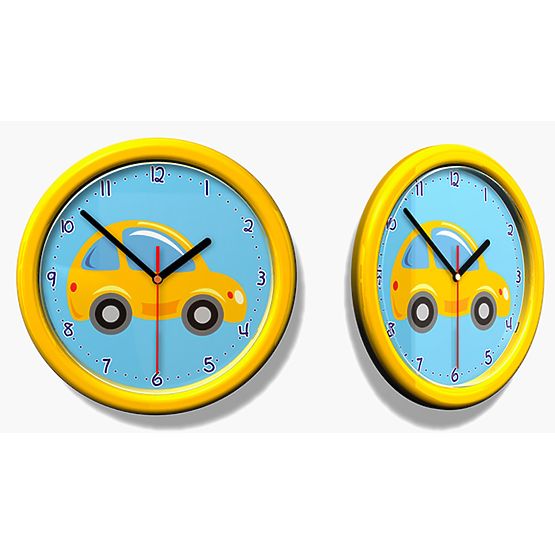 Kinder Uhr Nr. 27 Auto yellow
