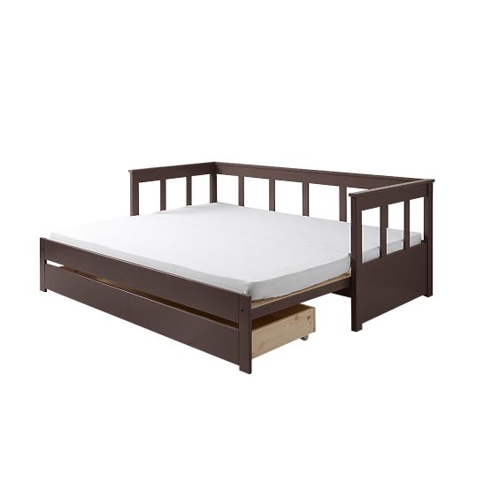 Kinder umwandelbar Bett mit zurück Pino - grey