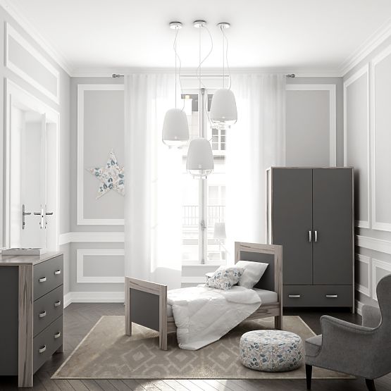 Kinder Zimmer Manhattan - grau