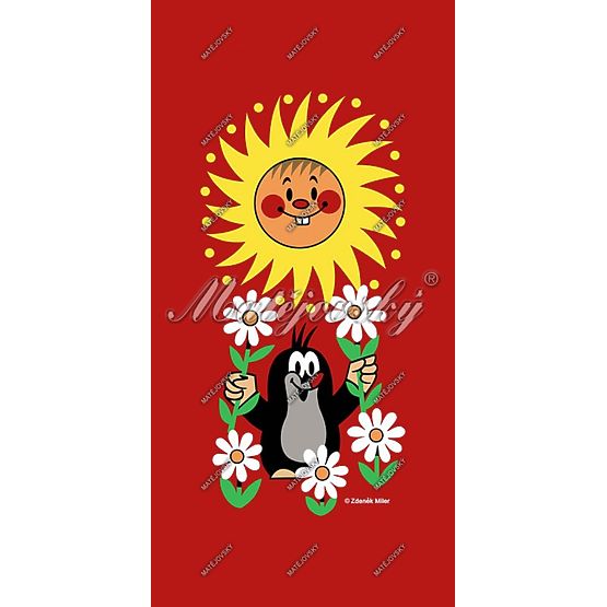 Kinderbadetuch - Maulwurf und Sonne