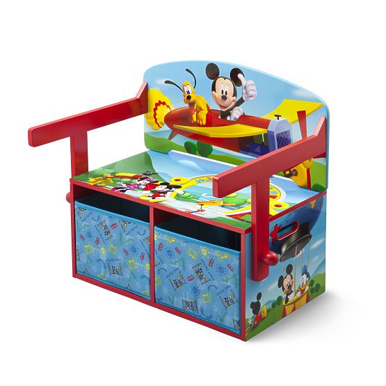 Kinderbank mit Stauraum Mickey Maus