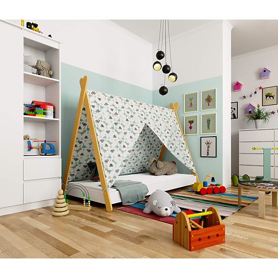 Kinderbett 180x80 GEM mit Matratze weiß