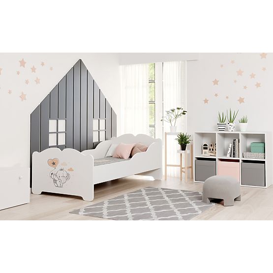 Kinderbett ANNA mit Matratze 160x80 Elefant