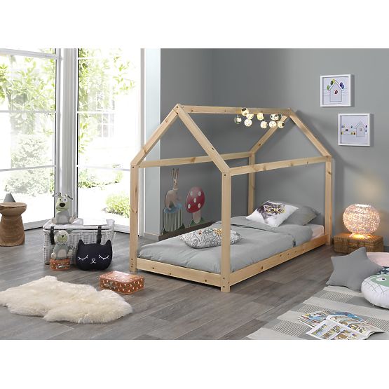 Kinderbett Hausbett Cabane - natur