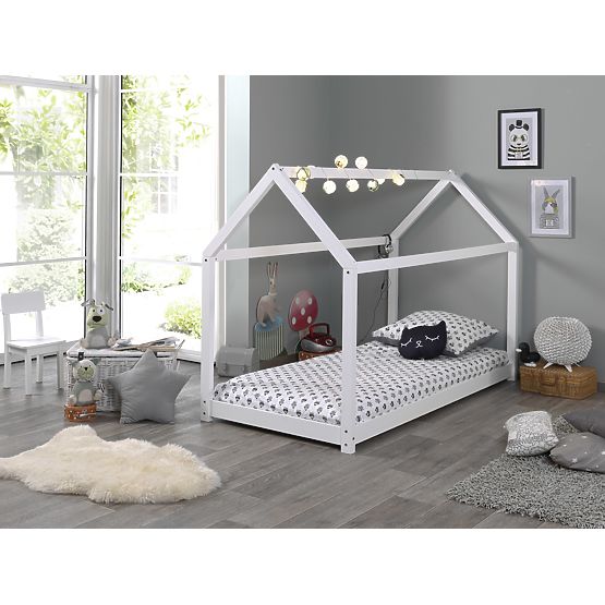 Kinderbett Hausbett Cabane - weiß