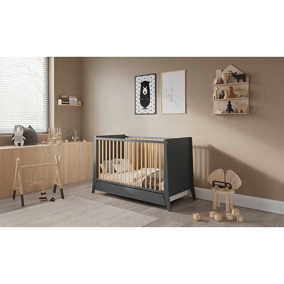 Kinderbett Cosmo 120x60 - Anthrazit