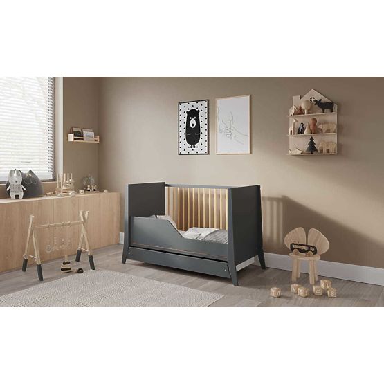 Kinderbett Cosmo 120x60 - Anthrazit