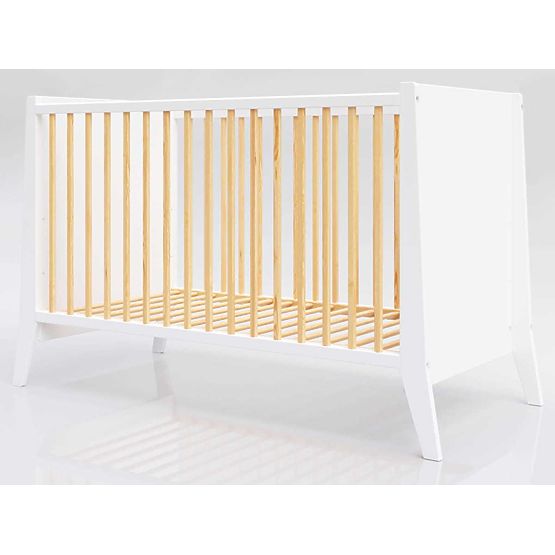 Kinderbett Cosmo Scandi 120x60 weiß-natur