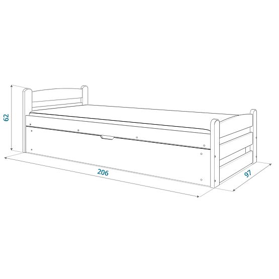 Kinderbett DAVID - weiß