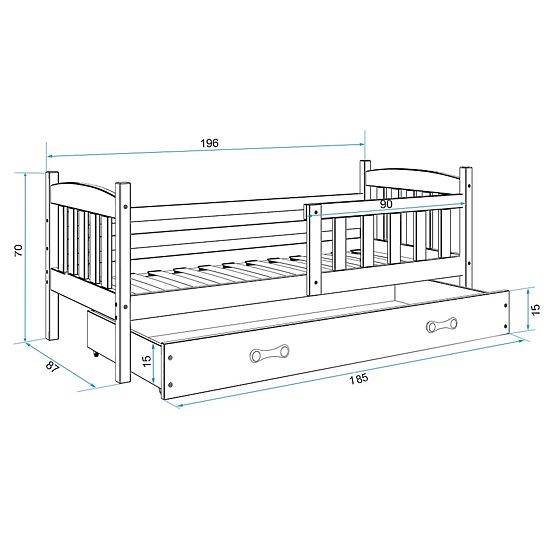 Kinderbett EXCLUSIVE - grau/graphit Detail