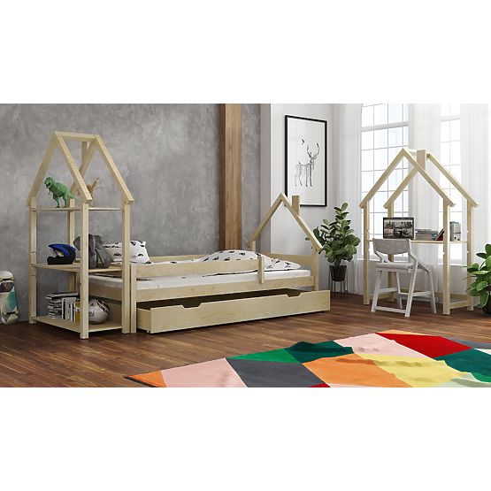 Kinderbett Hausbett Ollie - natur