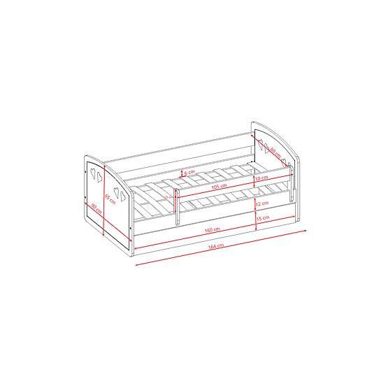 Kinderbett Julie - rosa