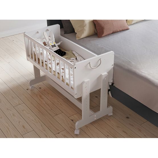 Gitterbett Babybett LETO 90x40 cm - weiß