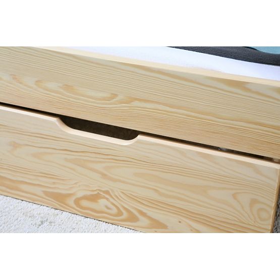 Kinderbett Woody mit Rausfallschutz - natur